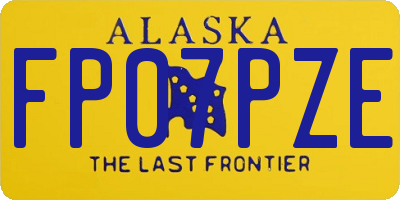 AK license plate FP07PZE