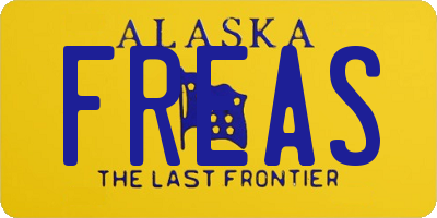 AK license plate FREAS