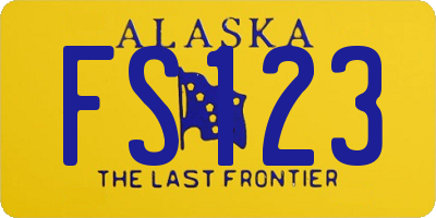 AK license plate FS123