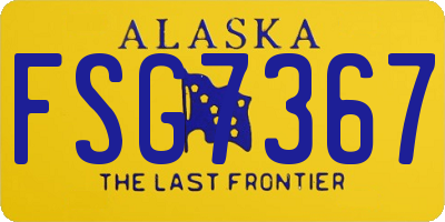 AK license plate FSG7367