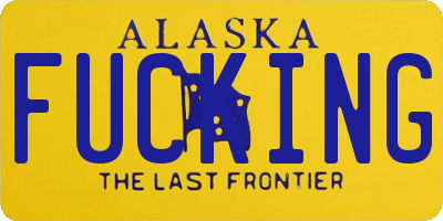 AK license plate FUCKING