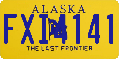 AK license plate FXI4141