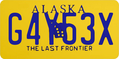 AK license plate G4Y53X