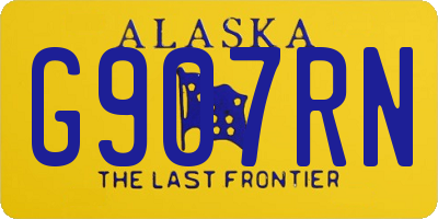 AK license plate G907RN