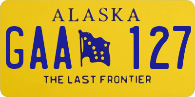 AK license plate GAA127