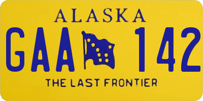 AK license plate GAA142