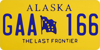 AK license plate GAA166