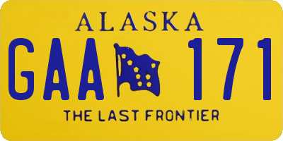 AK license plate GAA171