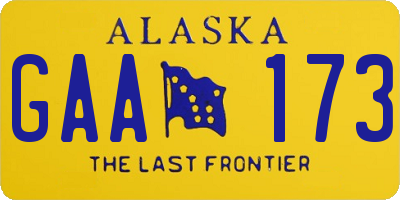 AK license plate GAA173