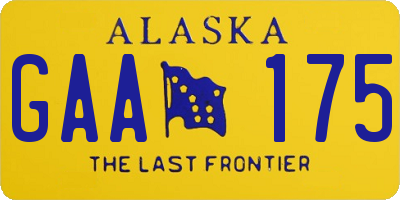 AK license plate GAA175