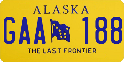 AK license plate GAA188