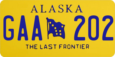 AK license plate GAA202