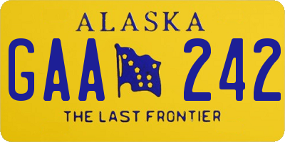 AK license plate GAA242