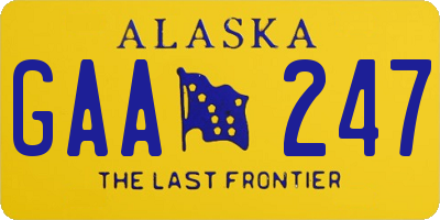 AK license plate GAA247