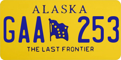 AK license plate GAA253