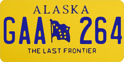 AK license plate GAA264