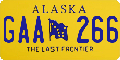 AK license plate GAA266