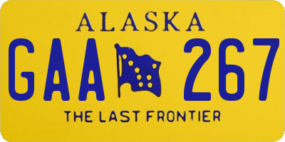 AK license plate GAA267