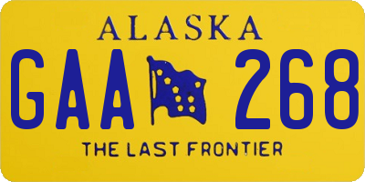 AK license plate GAA268