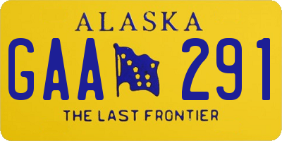 AK license plate GAA291