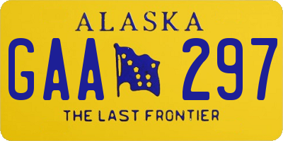 AK license plate GAA297