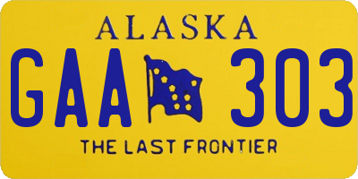 AK license plate GAA303