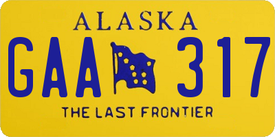 AK license plate GAA317