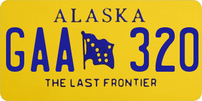 AK license plate GAA320