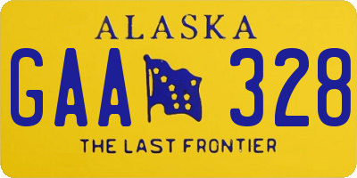 AK license plate GAA328