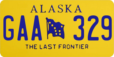 AK license plate GAA329