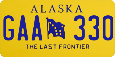 AK license plate GAA330