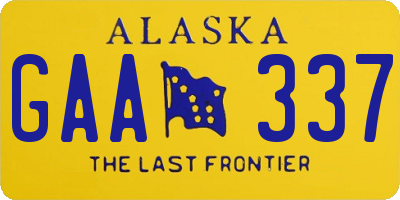 AK license plate GAA337