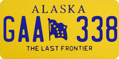 AK license plate GAA338