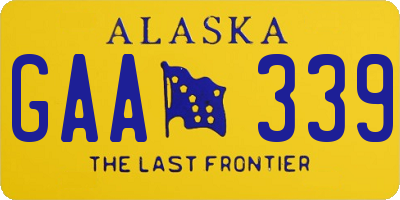 AK license plate GAA339