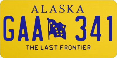 AK license plate GAA341