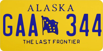 AK license plate GAA344