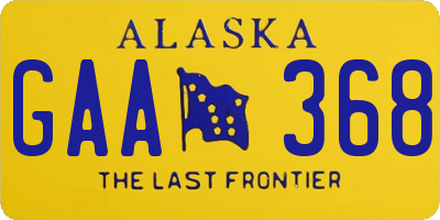 AK license plate GAA368