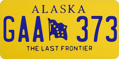 AK license plate GAA373