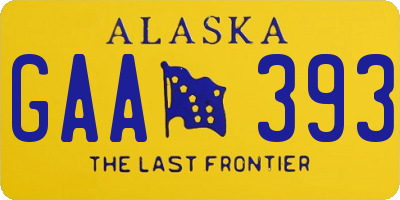 AK license plate GAA393