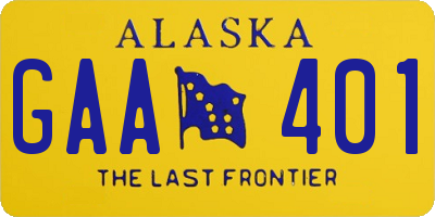 AK license plate GAA401