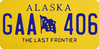 AK license plate GAA406