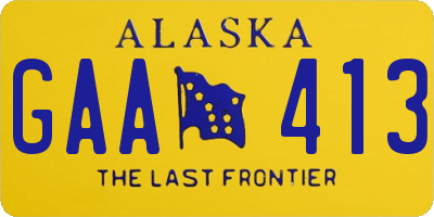 AK license plate GAA413