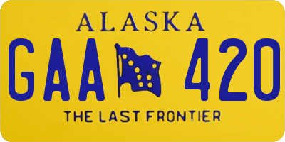 AK license plate GAA420