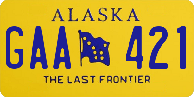 AK license plate GAA421