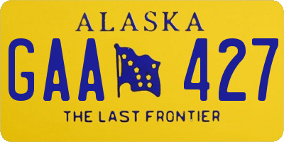 AK license plate GAA427