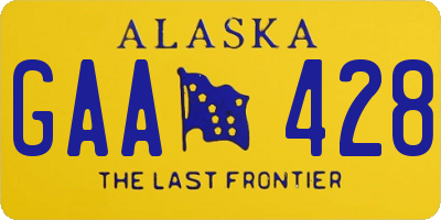 AK license plate GAA428