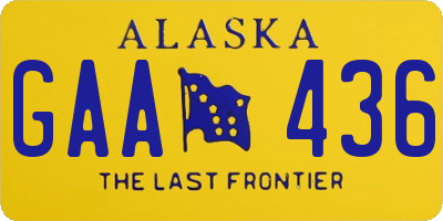 AK license plate GAA436