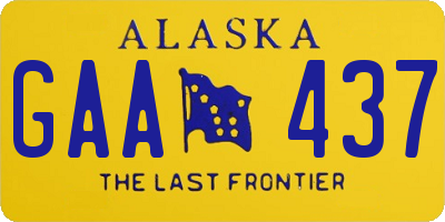 AK license plate GAA437