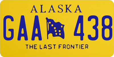 AK license plate GAA438