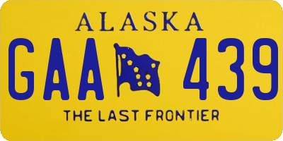 AK license plate GAA439
